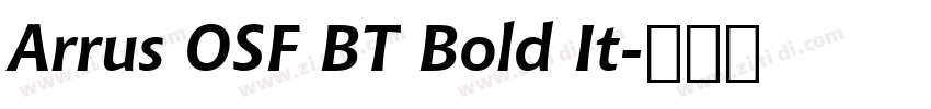 Arrus OSF BT Bold It字体转换